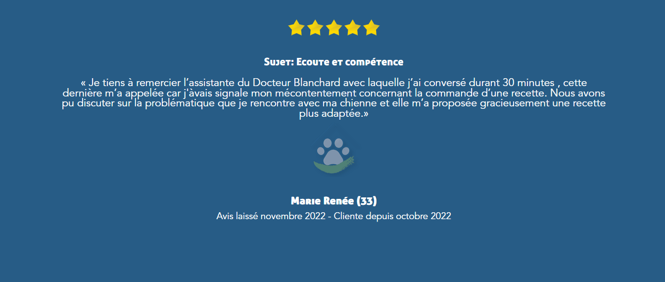 Avis de Marie-Renée sur le service client de Cuisine-a-crocs